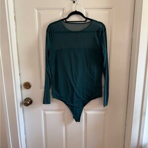 Abercrombie & Fitch Forest Green Long Sleeve Bodysuit